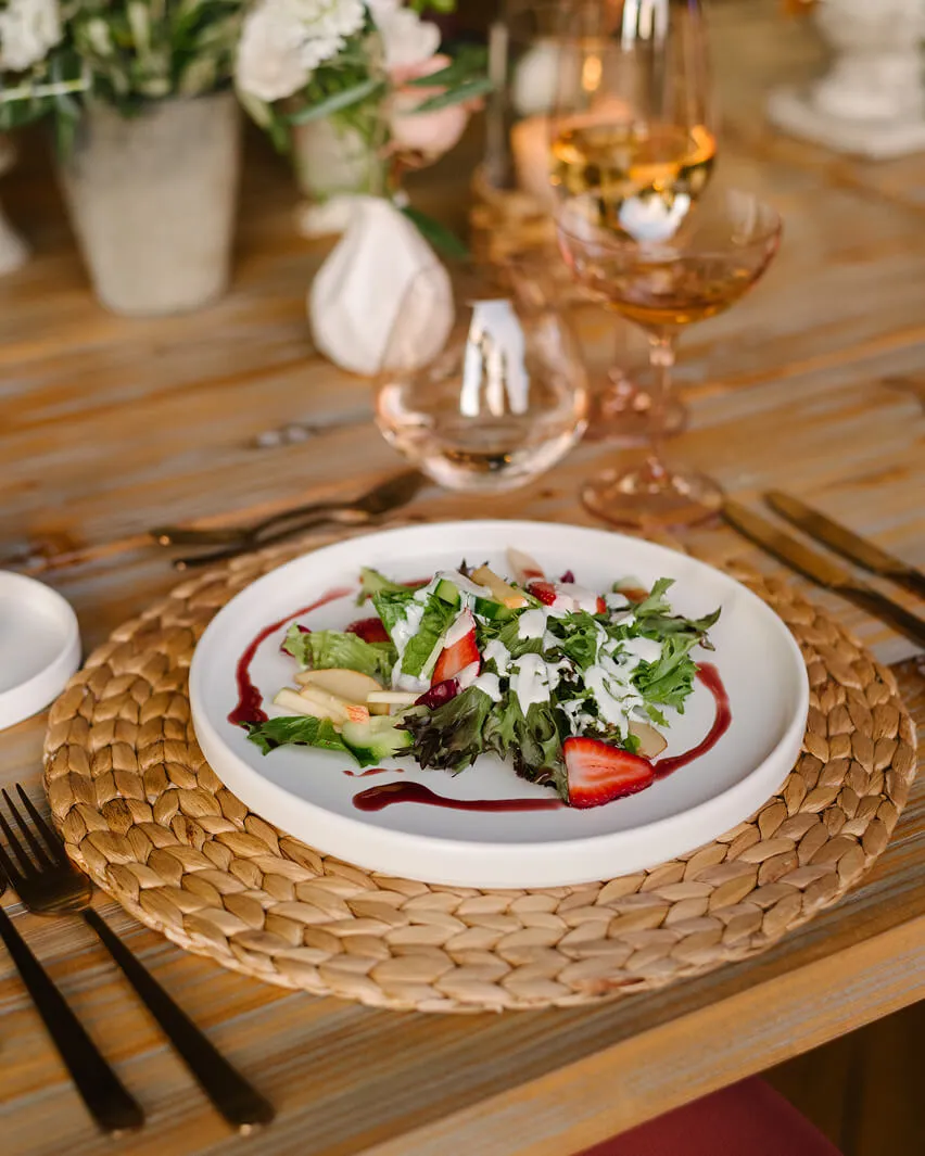 Executive dinner with polished plated service