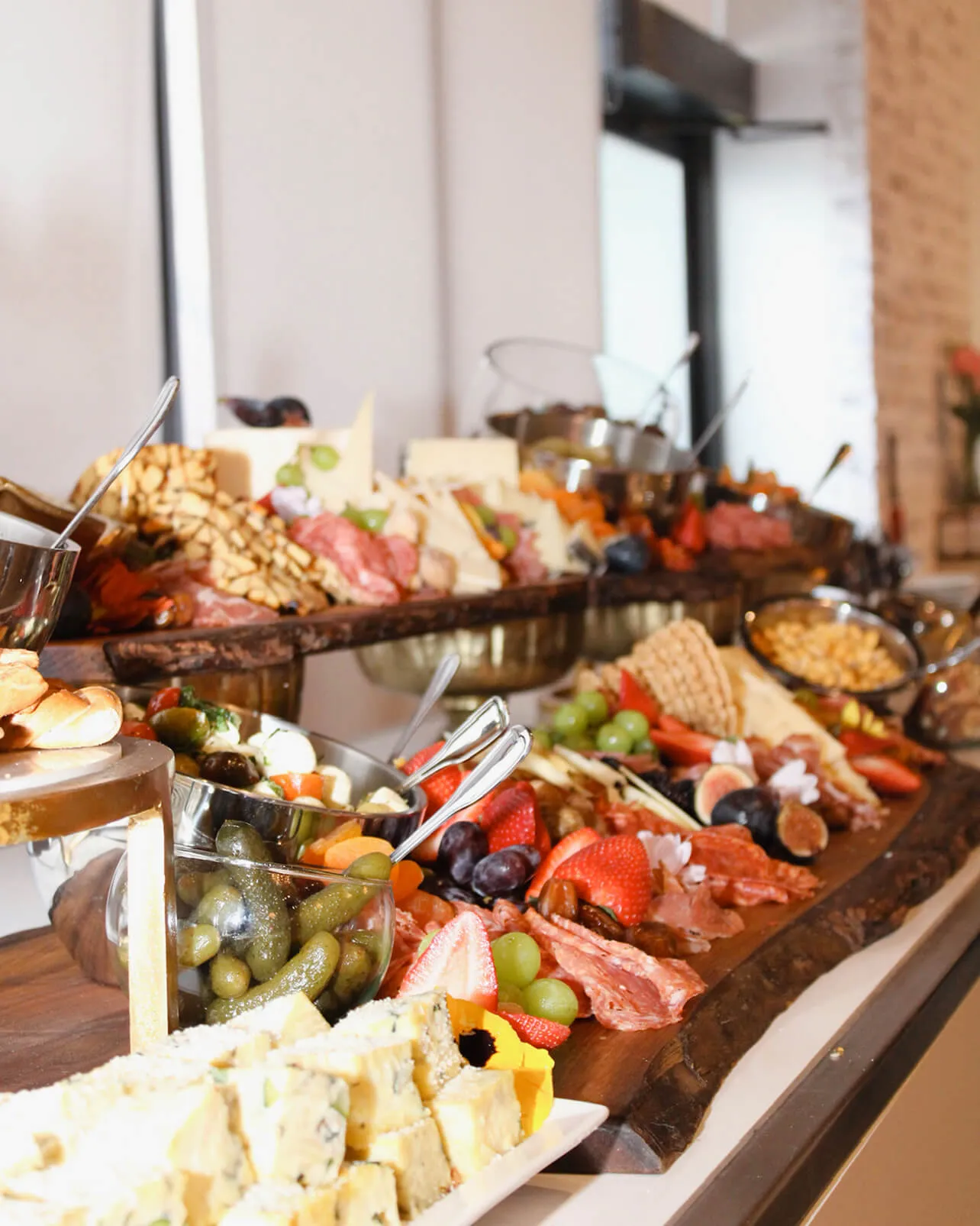 Office catering menu dishes ready for workplace service