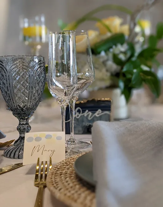 Intimate micro wedding dinner for close family and friends