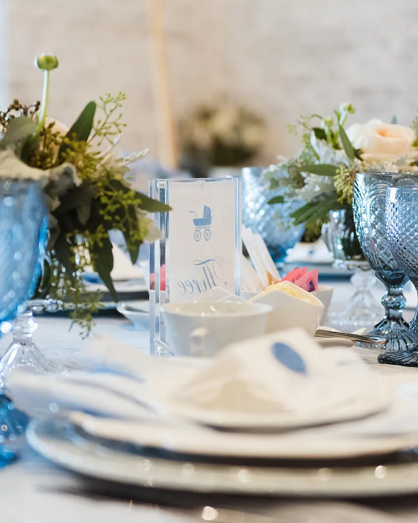 Guests celebrating at a catered social gathering